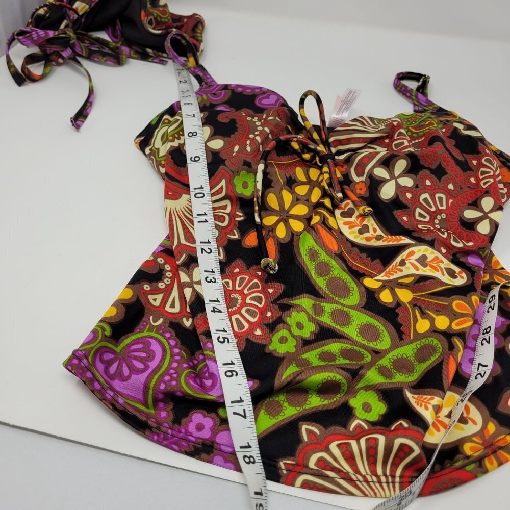 Victoria's Secret Multicolor Paisley Tankini Bathing suit Size 34C Medium - Picture 10 of 12